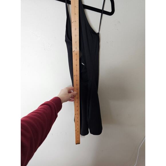 Dyln Black Aida Bodycon Deep V Halter Top Key Hole Front Cutouts Mini Dress XS - Picture 11 of 12